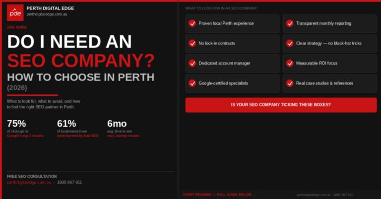 Choose SEO company perth banner - Perth Digital Edge